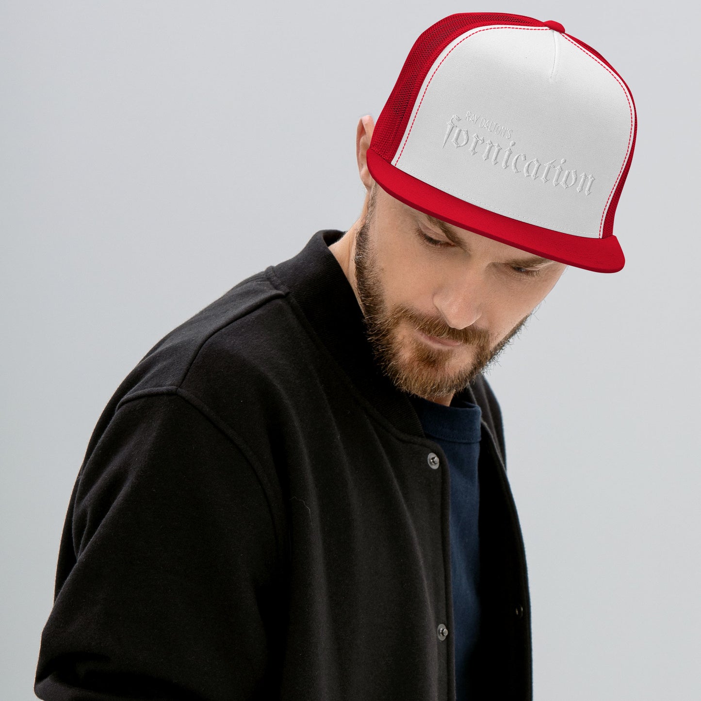 White Fornication Trucker Cap
