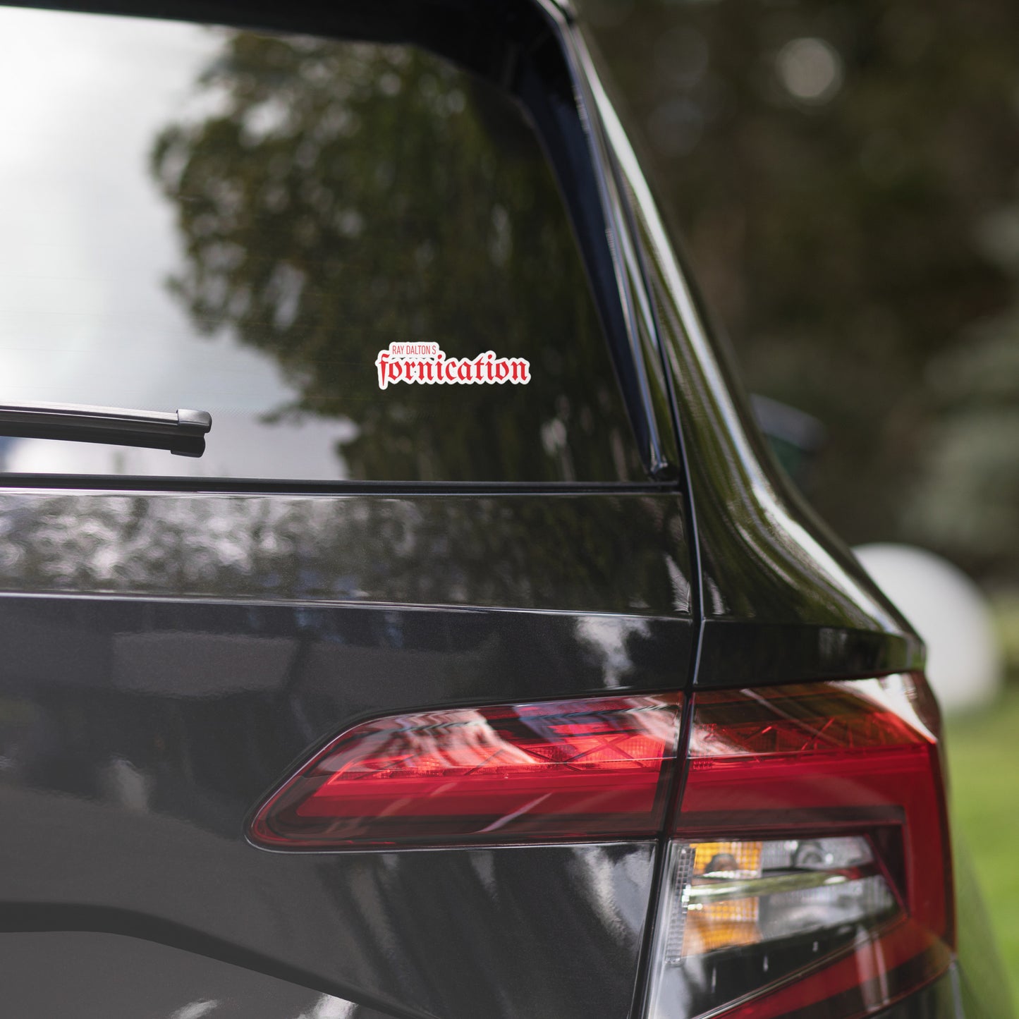 Red Fornication Bubble-free stickers