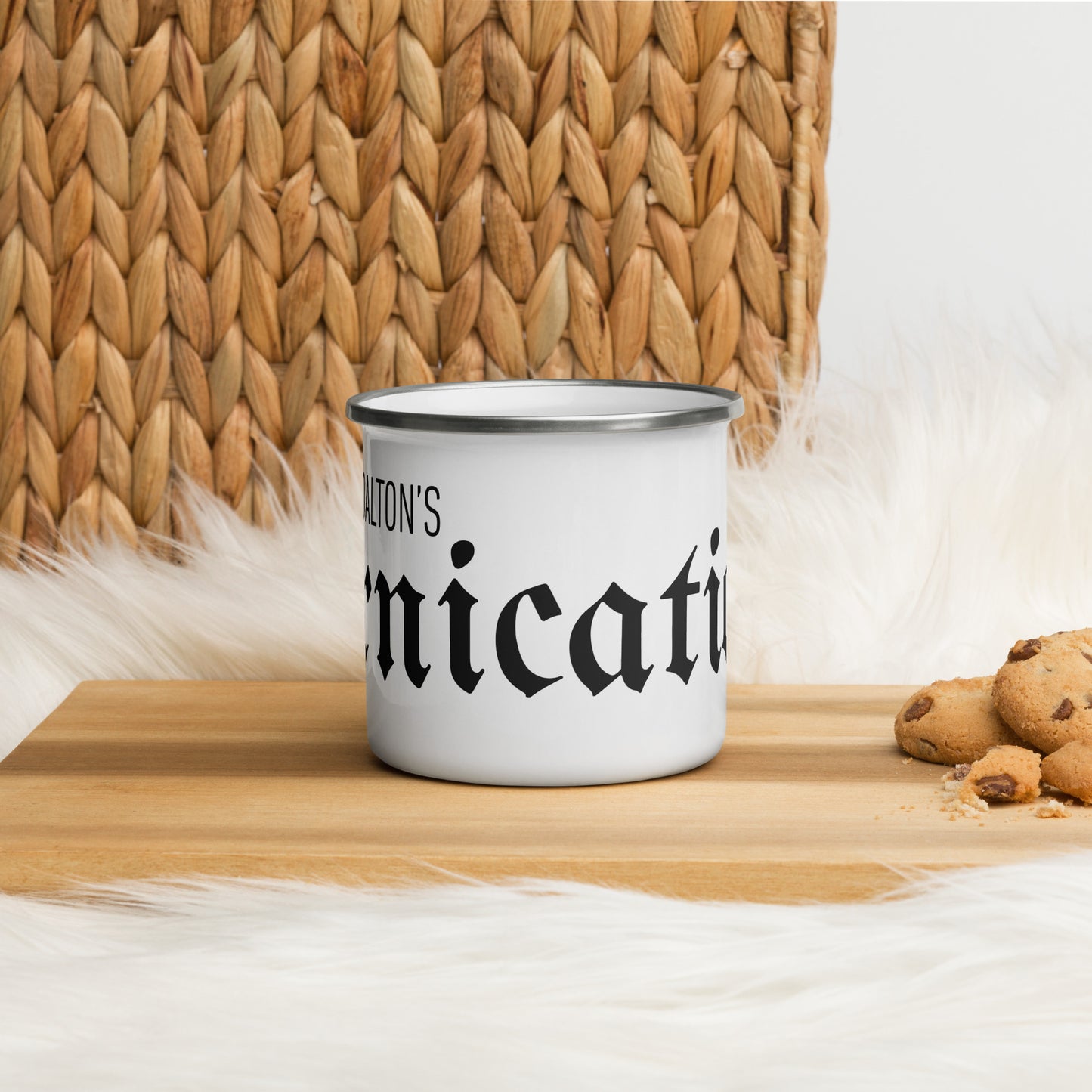 Black Enamel Mug