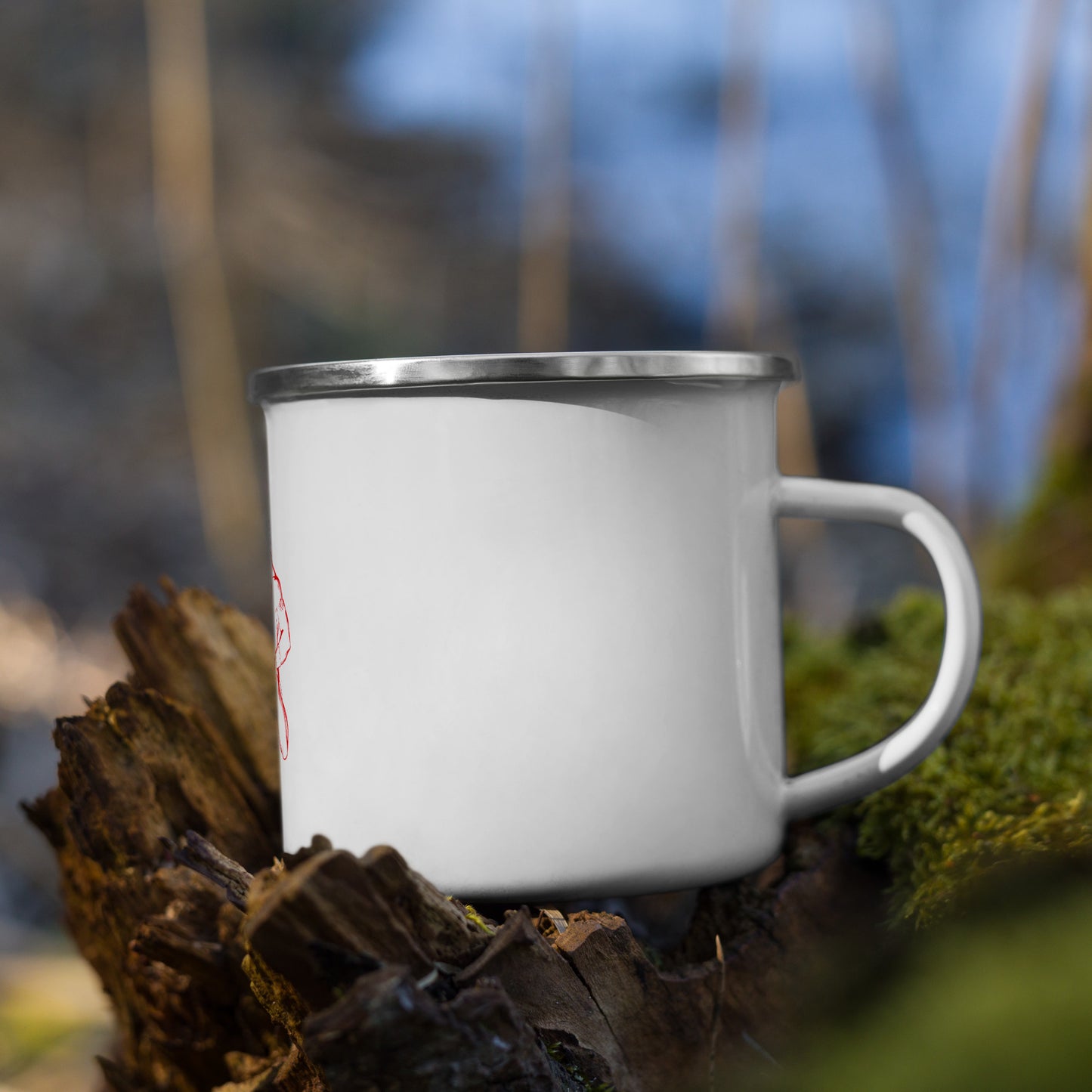 Red F Enamel Mug