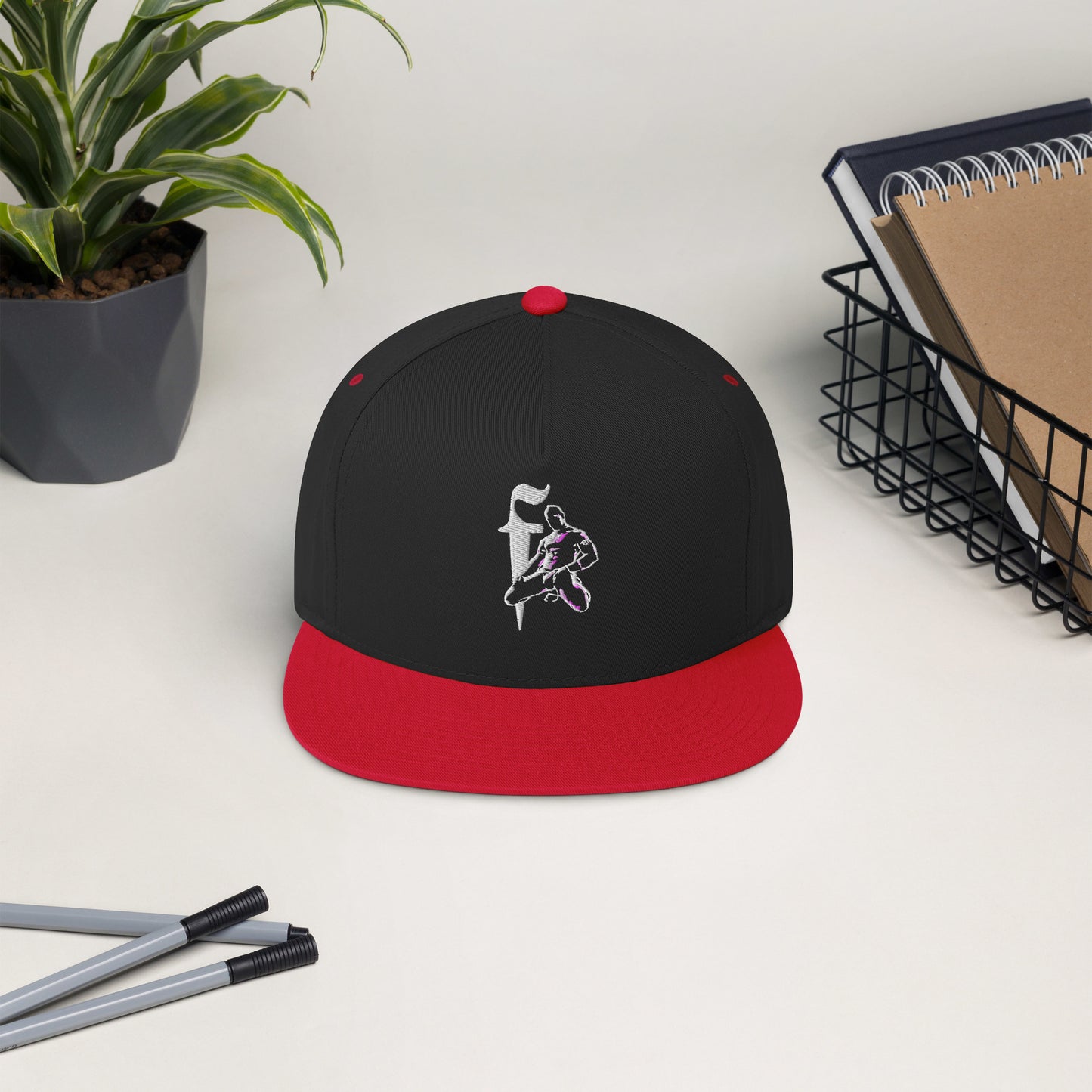White F Flat Bill Cap