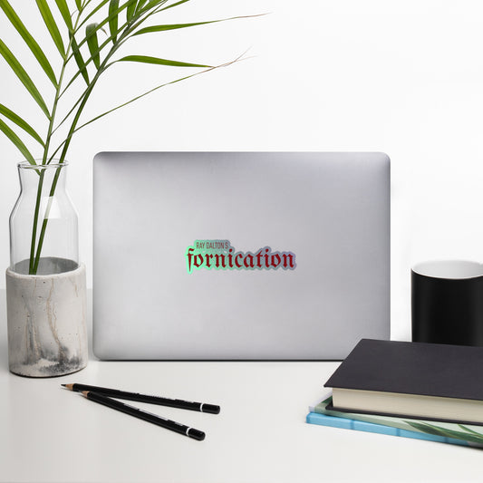Red Fornication Holographic Stickers