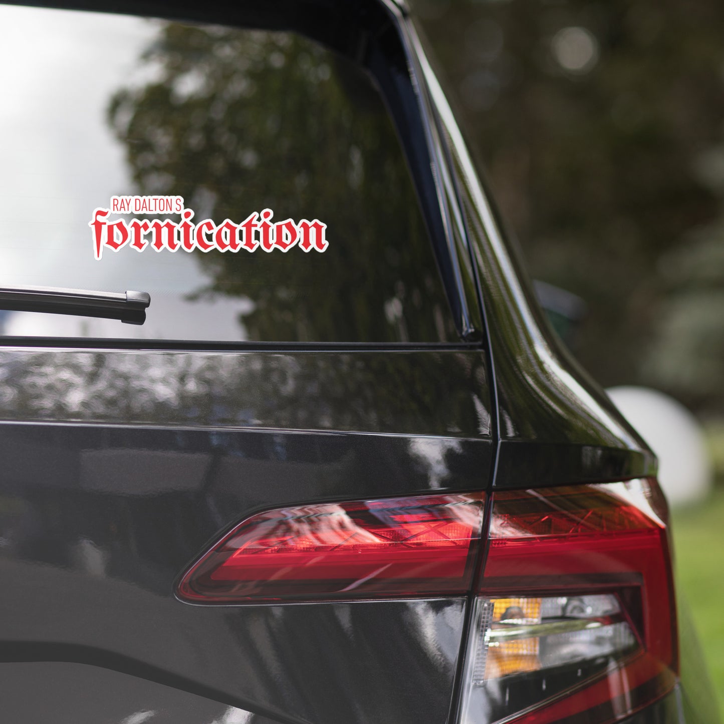 Red Fornication Bubble-free stickers