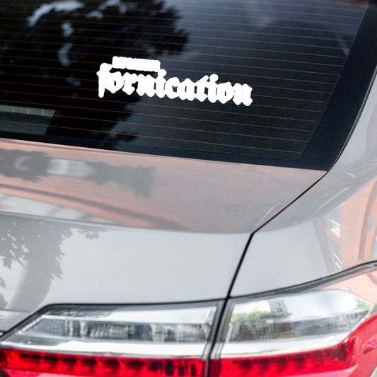 White Fornication Bubble-free stickers