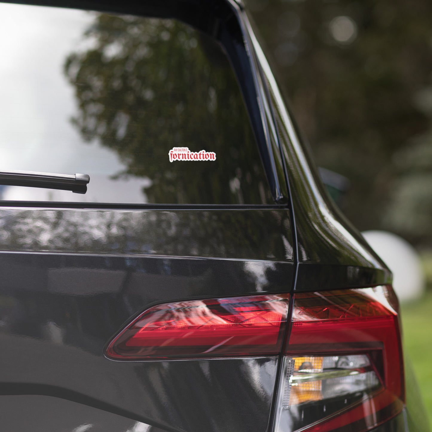Red Fornication Bubble-free stickers